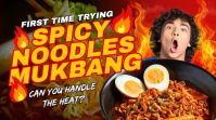 Spicy Noodles Mukbang YouTube Thumbnail template