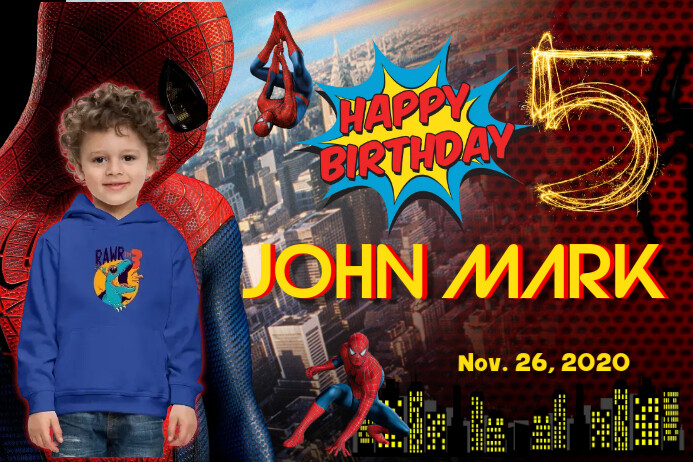 Spider Man Birthday Template Postermywall Spider Man Birthday Template Postermywall