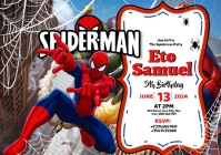 Spiderman Birthday Invitation Banner A2 template