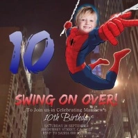 Spiderman Birthday Party Invitation template
