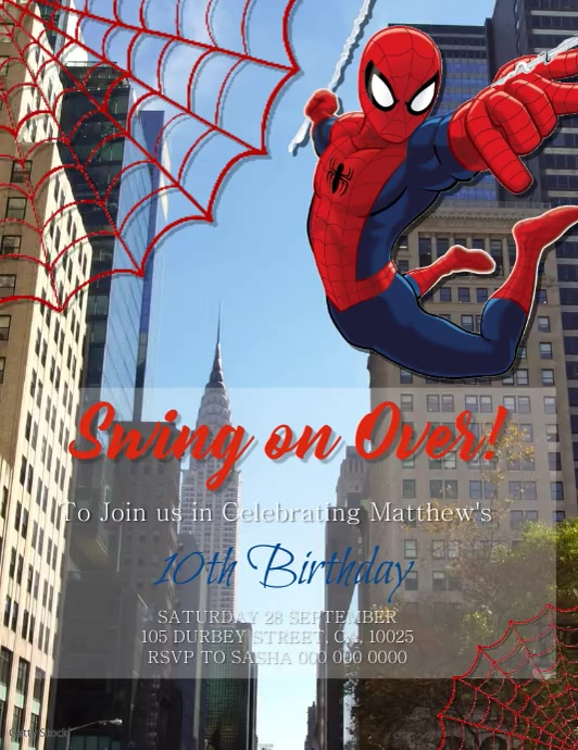 Modele Spiderman Anniversaire Invitation Invitation Postermywall Modele Spiderman Anniversaire Invitation Invitation Postermywall
