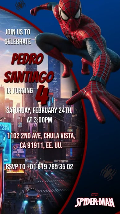 Spiderman invitation Template | PosterMyWall
