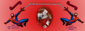 Red 2nd Birthday Invitation Facebook-omslagfoto Template