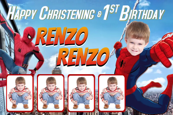 Spiderman Layout Spiderman Tarpaulin Template