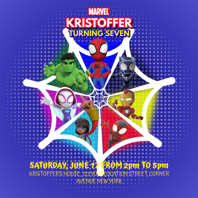 Spidey Post Spidey and Friends Invitation Birthday Template | PosterMyWall