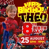 SPIDEY BIRTHDAY BLAST Publicação no Instagram template