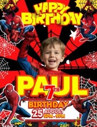 SPIDEY POWER PARTY Flyer (US Letter) template