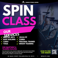 Spin Class โพสต์บน Instagram template