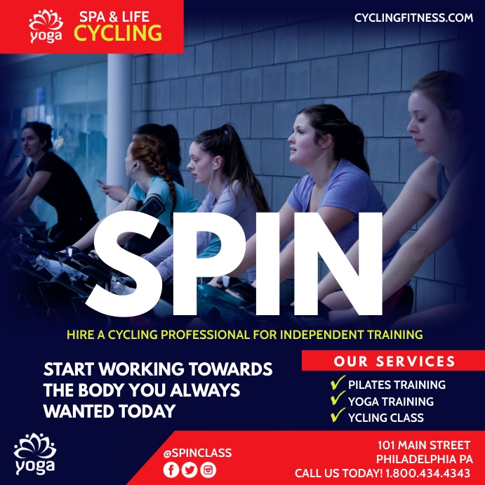 Spin Class Sign Spin Class Posters Workout Class: Spin — GAPSA