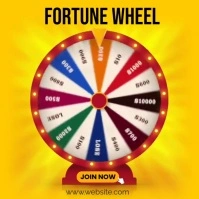 Spin the Fortune Wheel | Game Giveaway Promo Design Square (1:1) template