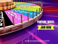spin fortune wheel Flyer (US Letter) template