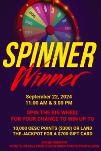 spin to win flyers Poster template