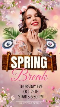 sping fling, spring party Historia de Instagram template