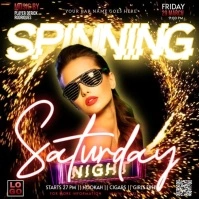 SPINNING SATURDAY NIGHT PARTY TEMPLATE Instagram Post