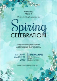 Spiring Celebration A5 template