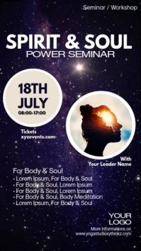 Spirit and Soul Event Seminar Course Workshop Historia de Instagram template