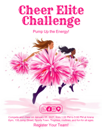 Spirit Squad Showdown Flyer template