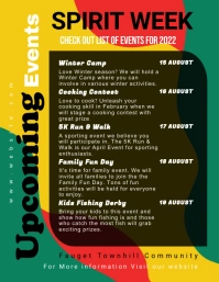 spirit week, school spirit week Flyer (US Letter) template