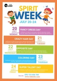 Spirit Week Ad Template A4