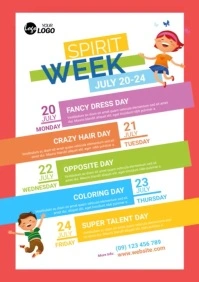 Spirit Week Ad Template A4
