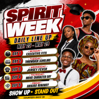 Spirit Week Daily Lineup Poster Instagram-bericht template