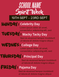 Spirit Week Template PosterMyWall Spirit Week Template PosterMyWall