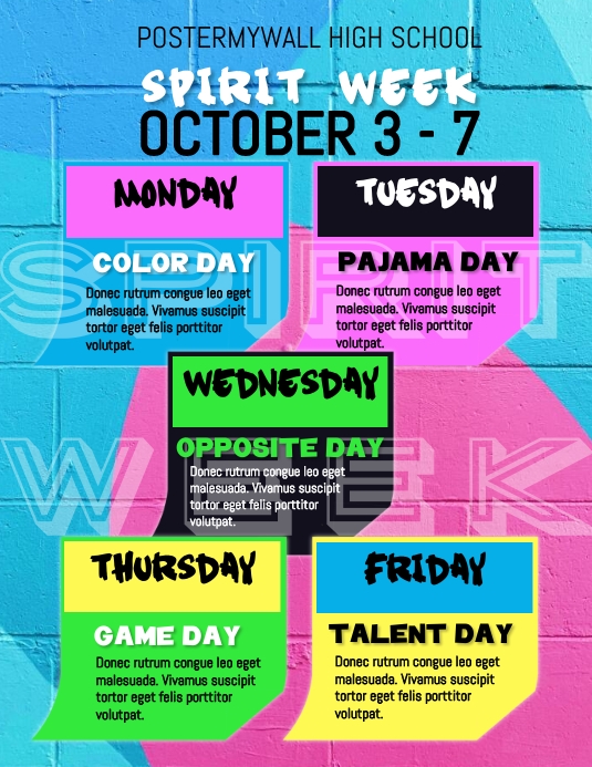 Spirit Week Signs at Stephanie Dampier blog