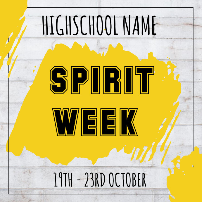 Spirit Week Design Spirit Week Template | PosterMyWall