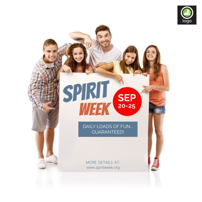 Spirit Week Design Copy of spirit week | PosterMyWall