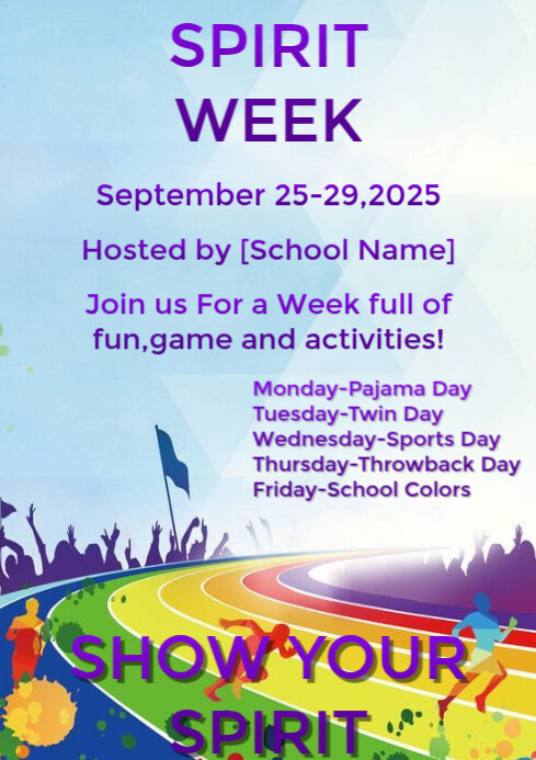 Spirit Week Graphi Spirit Week Template | PosterMyWall