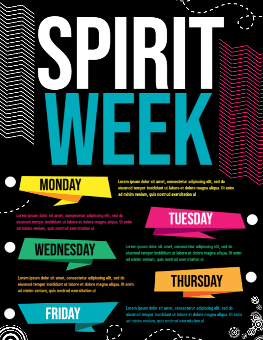 Copy of spirit week | PosterMyWall