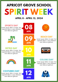 Spirit Week Flyer Template PosterMyWall Spirit Week Flyer Template PosterMyWall