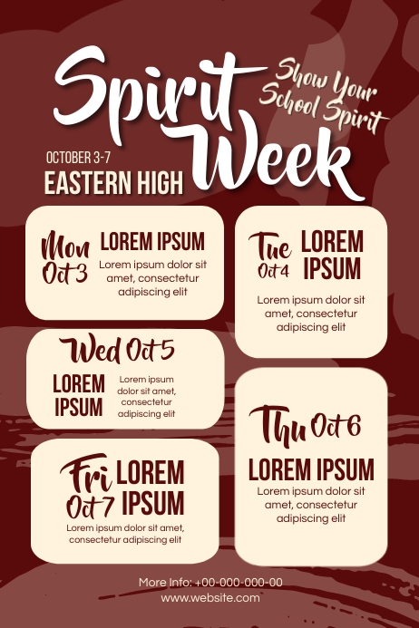 Spirit Week Flyer Spirit Week Flyer