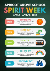 A free editable Spirit Week template