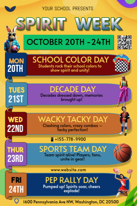 Spirit Week Graphi Spirit week Template | PosterMyWall