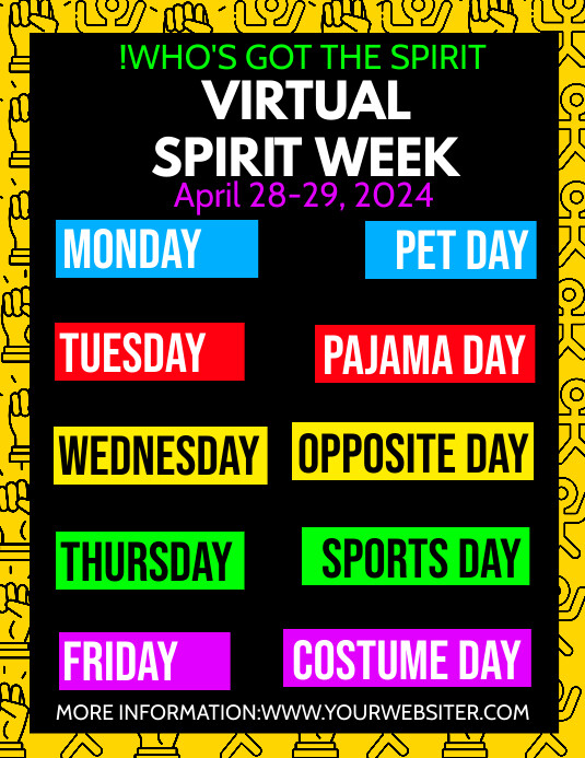 spirit week Template PosterMyWall spirit week Template PosterMyWall