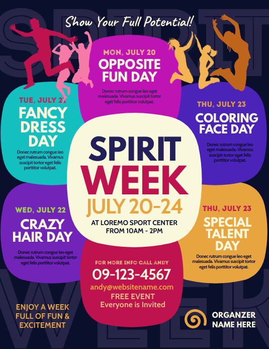 Spirit Week Flyer Template Spirit Week Flyer Template