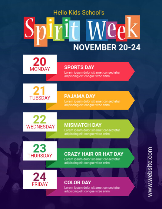 Spirit Week Flyer Spirit Week Flyer