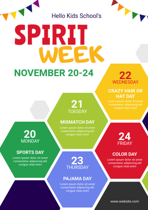 Spirit Week Flyer Template PosterMyWall Spirit Week Flyer Template PosterMyWall