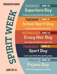Spirit Week Flyer template