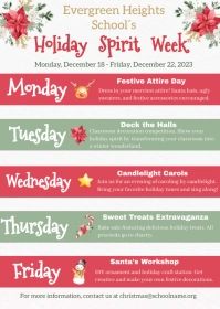 spirit week flyer template A6