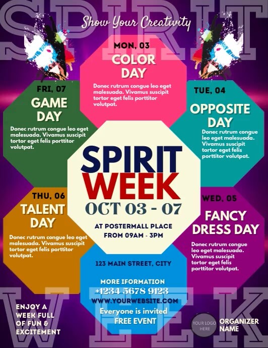 Copy of Spirit Week Flyer video | PosterMyWall