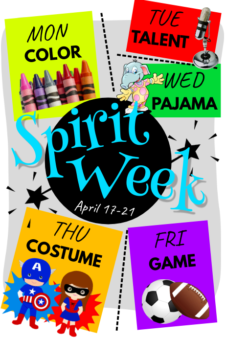 Spirit Week Design Spirit Week Poster Template | PosterMyWall