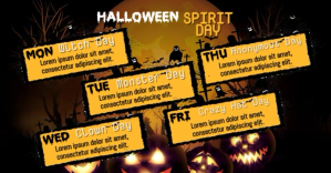Spirit week schedule ปกอีเวนต์บน Facebook template