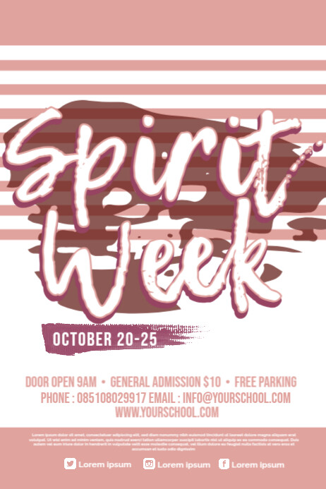 Copy of Spirit Week Schedule | PosterMyWall