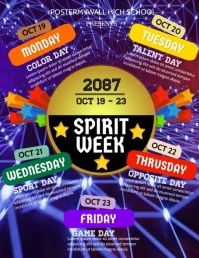 Spirit Week video Flyer (US Letter) template