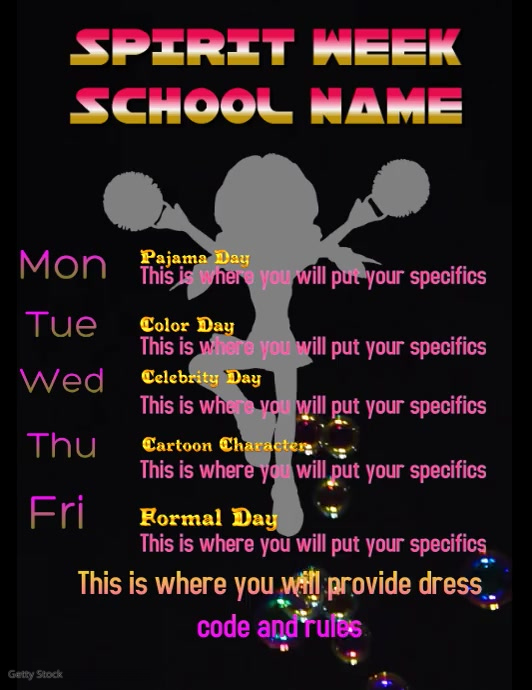 Spirit Week Cheer Spirit Poster Ideas For Cheerleading