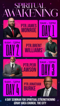 Spiritual Awakening Seminar Flyer Instagram Story template