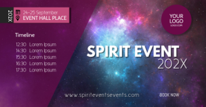 Purple Spiritual Event Body Mind Soul Stars Mindset Facebook Shared Image Template