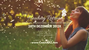 Brązowy Healing Retreat Digital Display Template
